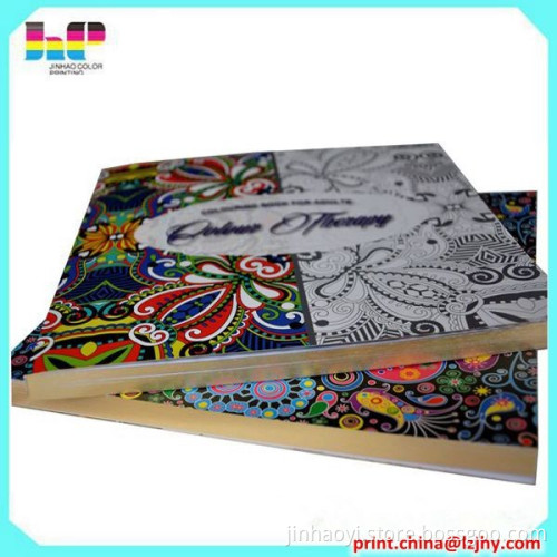 Softcover stamp foil perfect binding book printing with gold edges